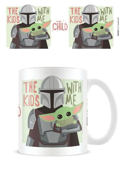 Star Wars: The Mandalorian Tasse „The Kids With Me“.