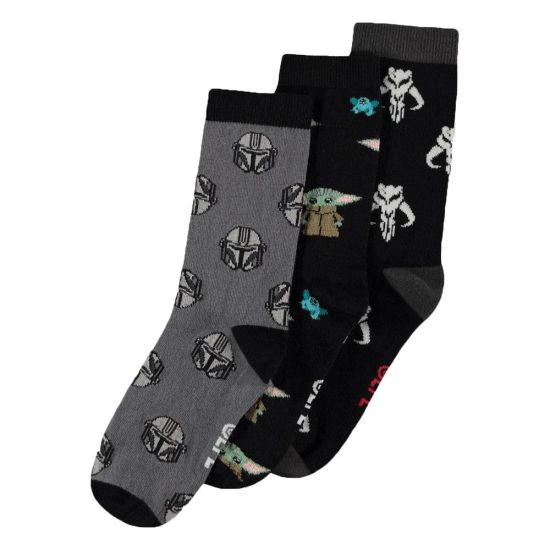 Star Wars: The Mandalorian Socks 3-Pack Three Icons (39-42) Preorder