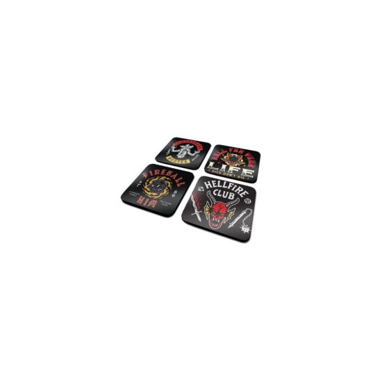 Stranger Things 4: Hellfire Club Coaster 4-Pack Preorder