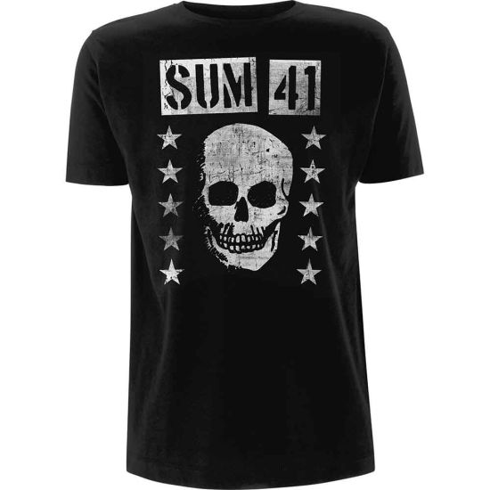 Sum 41: Grinning Skull - Black T-Shirt