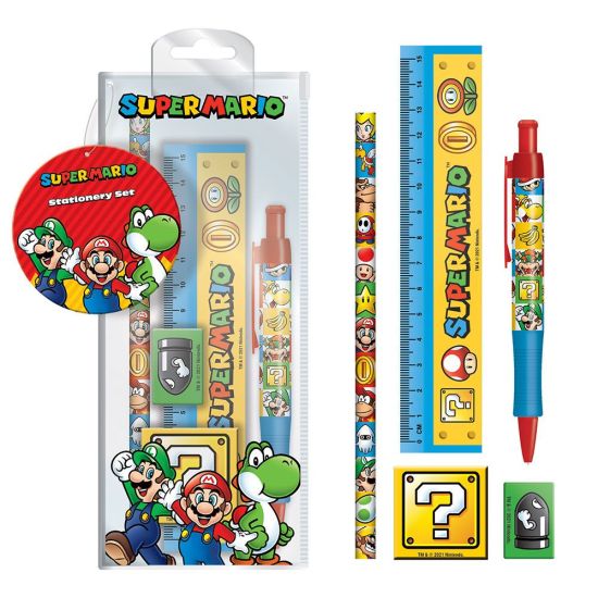Super Mario : ensemble de papeterie 5 pièces