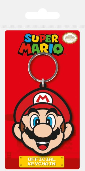 Super Mario : Porte-clés en caoutchouc Mario (6 cm)