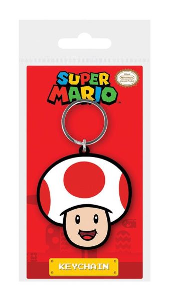 Super Mario: Toad rubberen sleutelhanger (6 cm) Voorbestellen