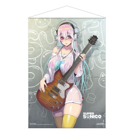 Super Sonico: Super Sonico with Guitar Wallscroll (50 x 70cm) Preorder