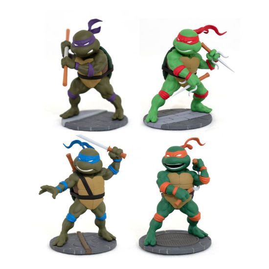 Tortugas Ninja mutantes adolescentes: minifiguras D-Formz, paquete de 4 unidades exclusivo de SDCC 2023 (5 cm) por adelantado