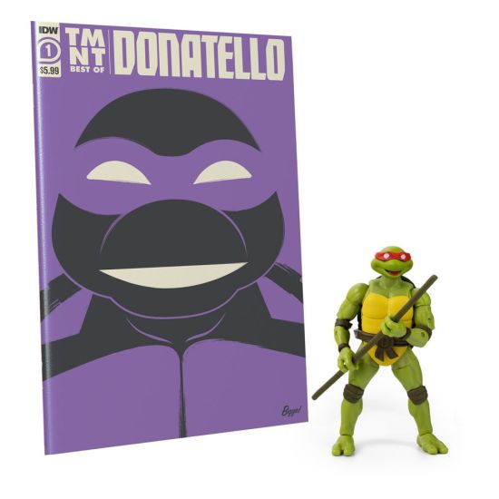 Teenage Mutant Ninja Turtles: Donatello BST AXN x IDW actiefiguur en stripboek exclusief (13 cm) pre-order