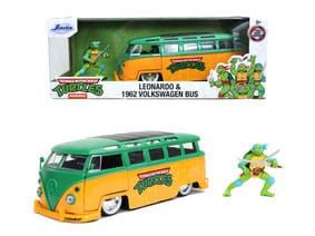 Teenage Mutant Ninja Turtles : Leonardo 1962 VW Bus Diecast Modèle 1/24 Précommande