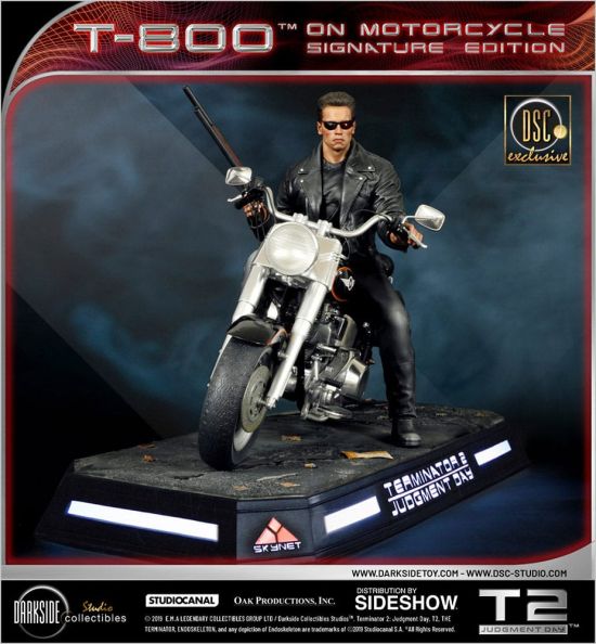 Terminator 2: Judgment Day: T-800 op Motorcycle Signature Edition-standbeeld 1/4 (50 cm) Pre-order