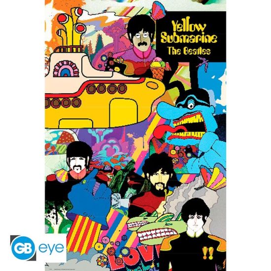 Les Beatles : affiche sous-marine jaune (91.5 x 61 cm)