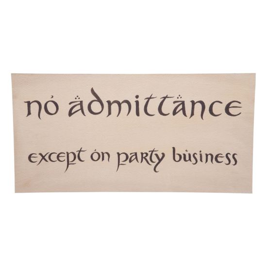 The Hobbit: No Admittance Sign Replica Preorder