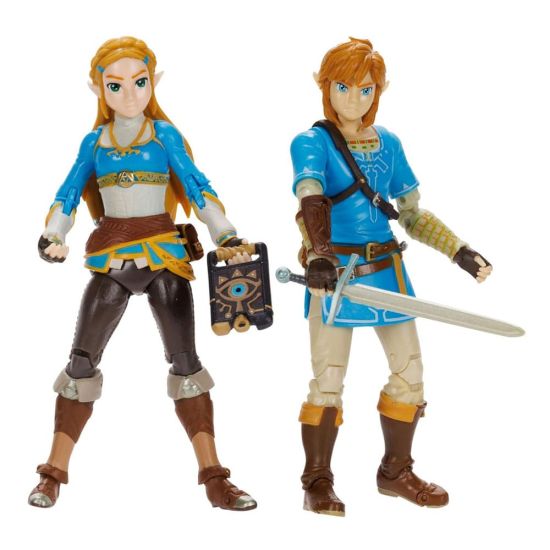 The Legend of Zelda: Princess Zelda, Link-actiefiguur, 2-pack (10 cm) vooraf besteld