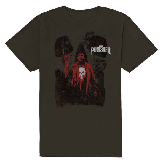 The Punisher: Punisher T-shirt met rode omtrek