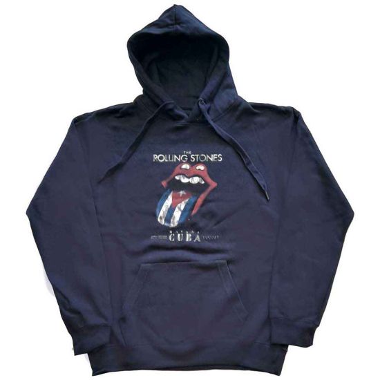 The Rolling Stones: Havana Cuba - Navy Blue Pullover Hoodie