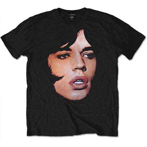 The Rolling Stones: Mick Portrait - Black T-Shirt