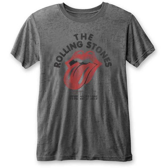 The Rolling Stones: New York City 75 (Burnout) - Charcoal Grey T-Shirt