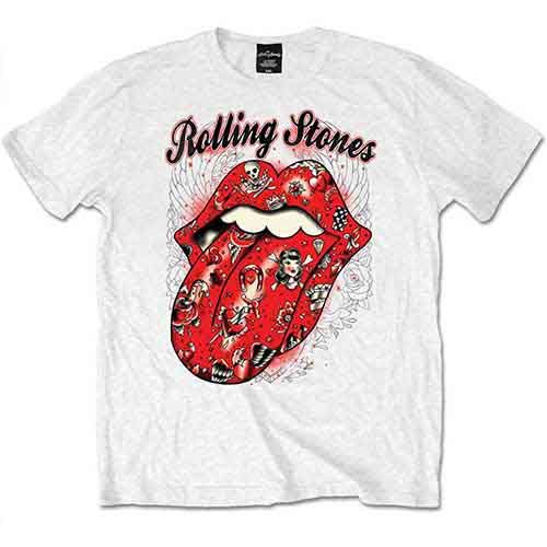 The Rolling Stones: Tattoo Flash - White T-Shirt