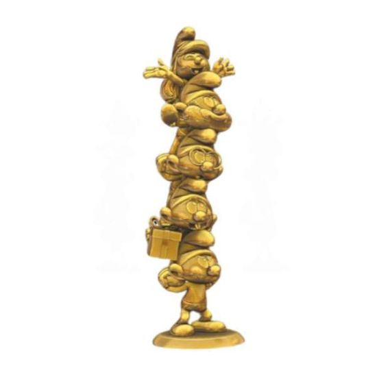 The Smurfs: Smurfs Column Gold Limited Edition Resin Statue (50cm)