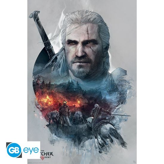 The Witcher : Affiche Geralt (91.5x61cm) Précommande