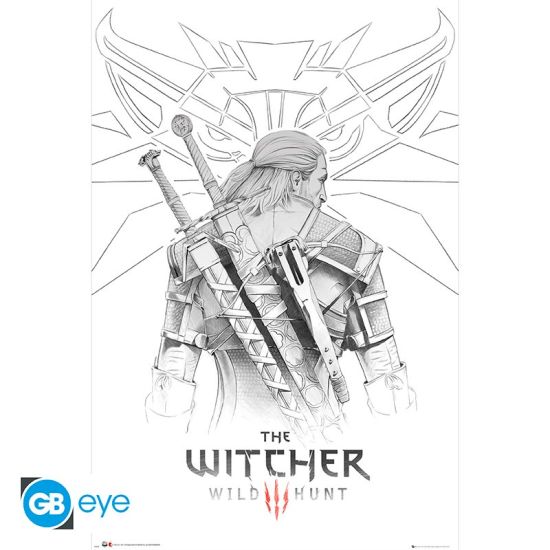 Póster con boceto de The Witcher: Geralt (91.5 x 61 cm) Reserva