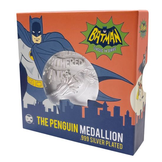 Batman: El Pingüino Edición Limitada Medallón Chapado en Plata .999