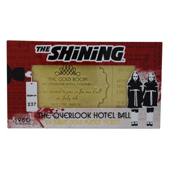 The Shining : billet pour le bal de l'hôtel Overlook en édition limitée plaqué or 24 carats