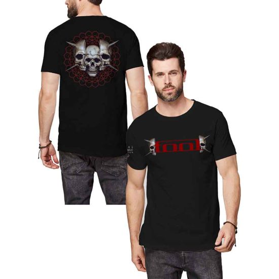 Tool: Skull Spikes (Back Print, Sleeve Print) - Black T-Shirt