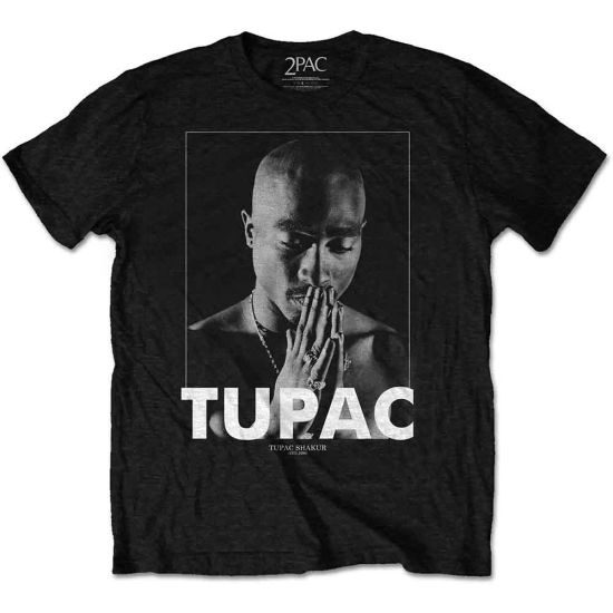 Tupac: Praying - Black T-Shirt