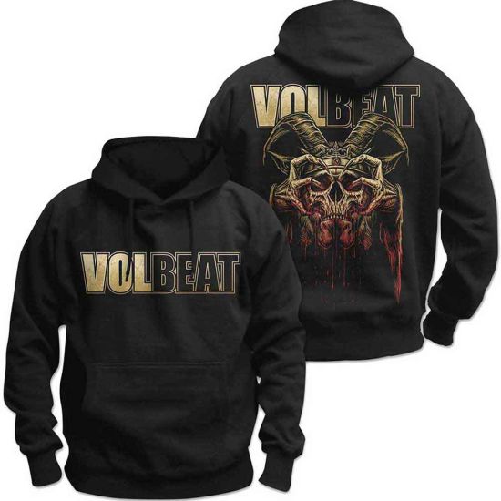 Volbeat: Bleeding Crown Skull (Back Print) - Black Pullover Hoodie