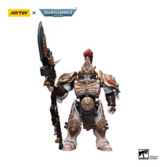 Warhammer 40,000 : Figurine JoyToy - Adeptus Custodes Solar Watch Custodian Guard (échelle 1/18) avec Guardian Spear (12cm) Précommande