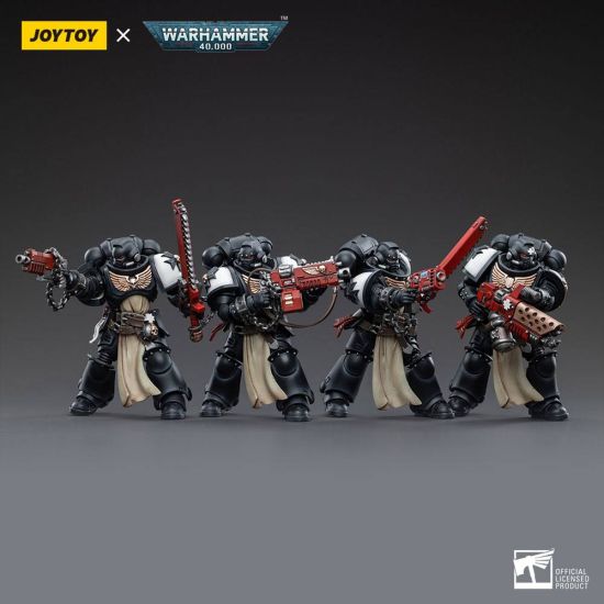 Warhammer 40,000: Figura JoyToy - Templarios Negros Primaris Crusader Squad (escala 1/18) Paquete de 4 (12 cm) Reserva