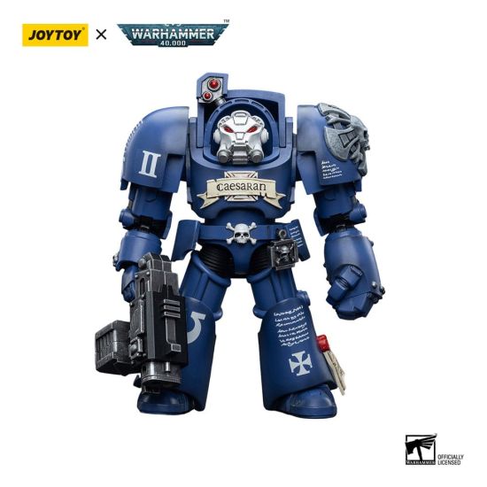 Warhammer 40,000 : Figurine JoyToy - Terminators Brother Caesaran Ultramarines ((échelle 1/18), 12 cm) Précommande