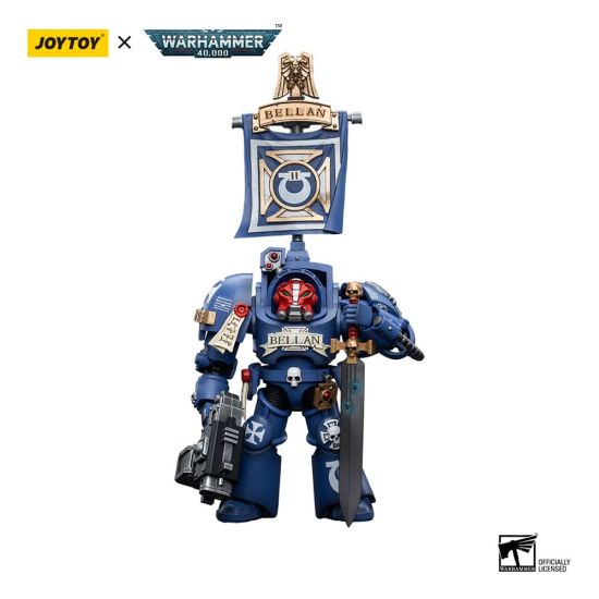 Warhammer 40,000 : Figurine JoyToy - Sergent Bellan des Ultramarines Terminators (échelle 1/18) (12cm) Précommande