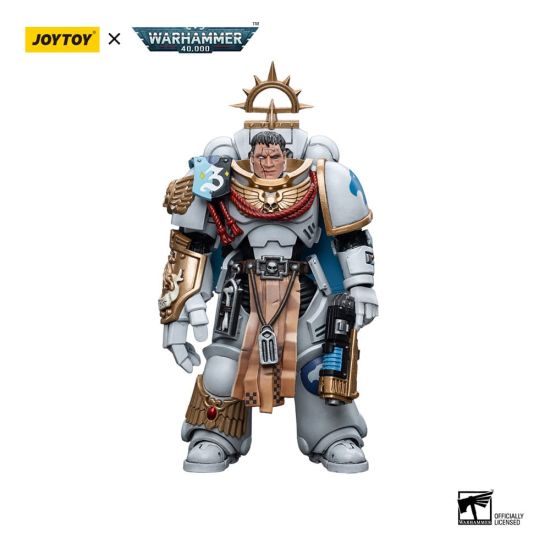 Warhammer 40,000 : Figurine JoyToy - Capitaine Consuls Blancs Messinius Space Marines (échelle 1/18) (12cm) Précommande
