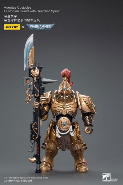 Warhammer 40,000 : Adeptus Custodes Custodian Guard avec Guardian Spear 1/18 Action Figure