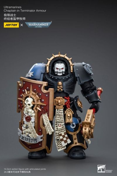 Warhammer 40k: Ultramarines Chaplain in Terminator Armour 1/18 Action Figure (12cm) Preorder