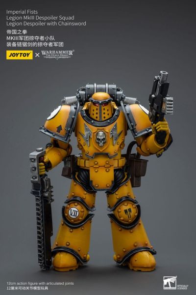 Warhammer: JoyToy Figure - Imperial Fists Legion MkIII Despoiler Squad Despoiler with Chainsword (1/18 scale) (12cm) Preorder