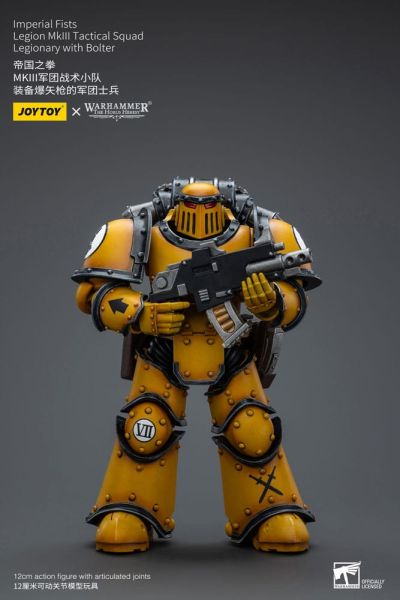 Warhammer: JoyToy Figure - Imperial Fists Legion MkIII Tactical Squad Legionary with Bolter (1/18 scale) (12cm) Preorder