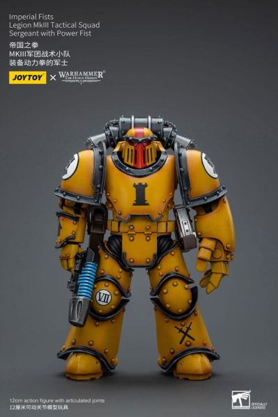 Warhammer The Horus Heresy: JoyToy Figure - Imperial Fists Legion MkIII Tactical Squad Sergeant with Power Fist (1/18 scale) (12cm) Preorder