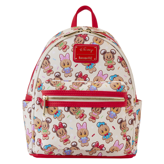 Loungefly Disney: Mickey and Friends Gingerbread Cookie AOP Ear Holder Mini Backpack Preorder