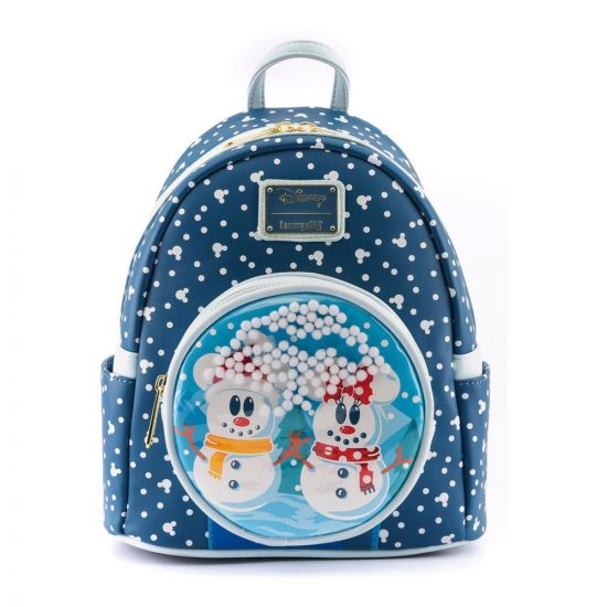 Loungefly Mickey & Minnie: Snowman Snow Globe Mini Backpack Preorder