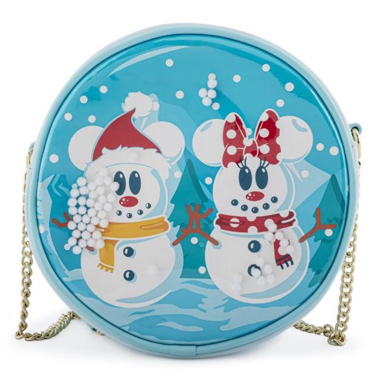 Loungefly Mickey & Minnie: Snowman Snow Globe Crossbody Bag