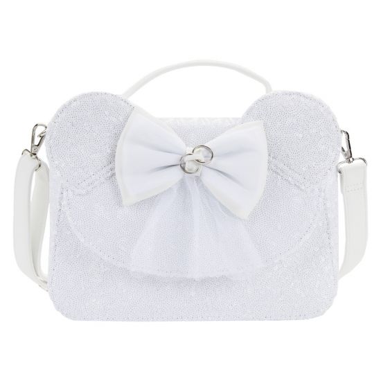 Official Loungefly Disney Grey Minnie Mouse Shoulder Bag Cross Bag Handbag New 