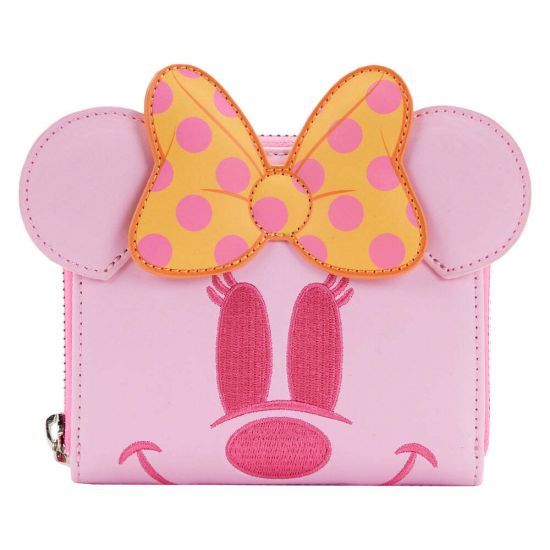Loungefly Minnie Mouse: Pastel Ghost Glow-in-the-Dark Zip Around Wallet Preorder