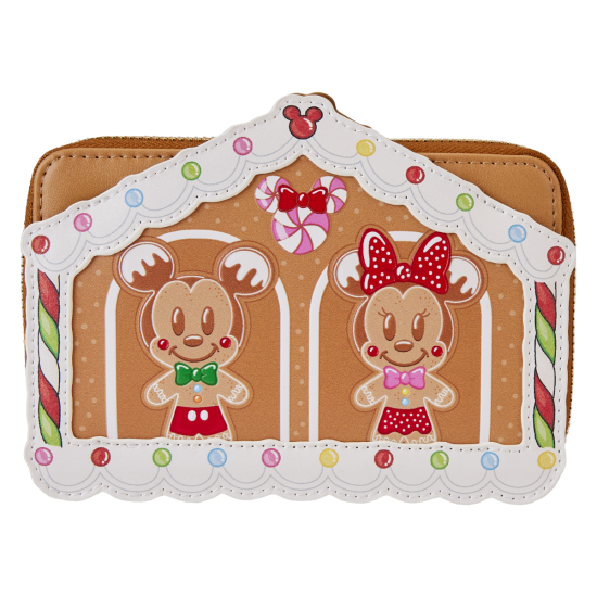 Loungefly Disney: Mickey and Friends Gingerbread House Zip Around Wallet Preorder