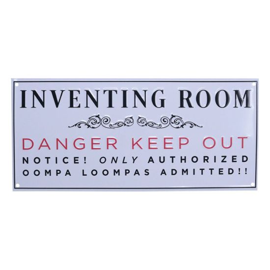 Willy Wonka en de chocoladefabriek: Inventing Room Tin Sign Pre-order