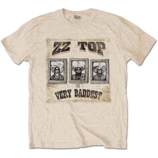 ZZ Top: Very Baddest - Sand T-Shirt