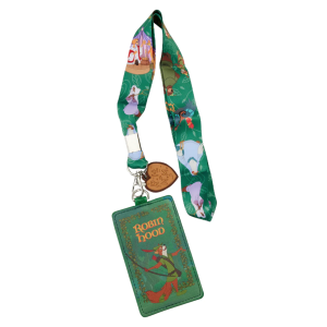 Loungefly Disney Robin Hood klassisches Buch-Umhängeband mit Kartenhalter