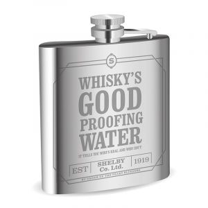 Peaky Blinders: 'Whisky’s Good Proofing Water' Hip Flask