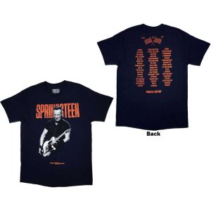 Bruce Springsteen: Tour '23 Guitar (Back Print) - Navy Blue T-Shirt