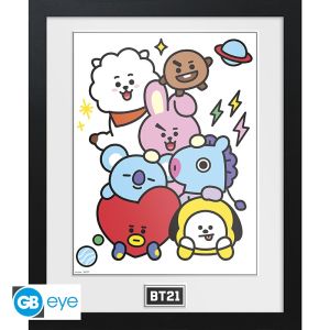 BT21: "Characters Stack" Framed Print (30x40cm) Preorder